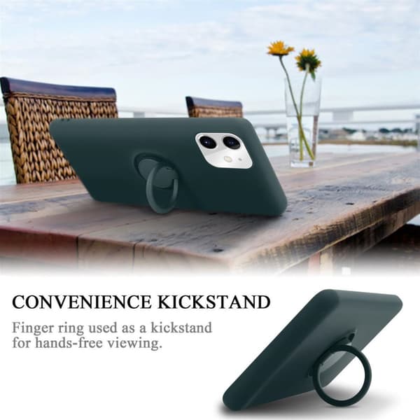 iPhone 11 Skal Fodral Mobilskydd av flexibelt TPU-silikon med ring Skyddsfodral Case Cover
