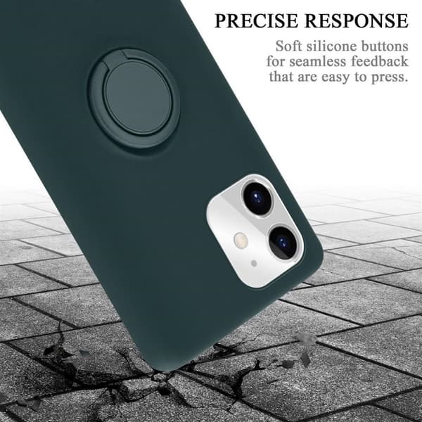 iPhone 11 Skal Fodral Mobilskydd av flexibelt TPU-silikon med ring Skyddsfodral Case Cover