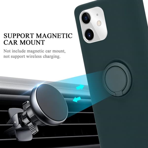 iPhone 11 Skal Fodral Mobilskydd av flexibelt TPU-silikon med ring Skyddsfodral Case Cover