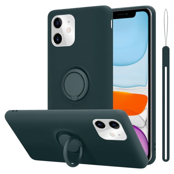 iPhone 11 Skal Fodral Mobilskydd av flexibelt TPU-silikon med ring Skyddsfodral Case Cover