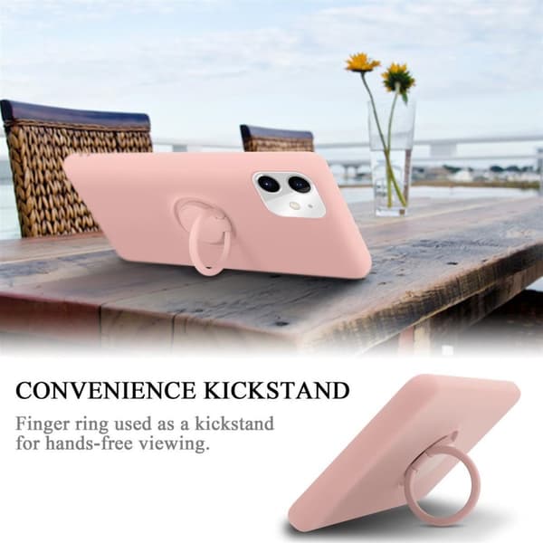 iPhone 11 Skal Fodral Mobilskydd av flexibelt TPU-silikon med ring Skyddsfodral Case Cover