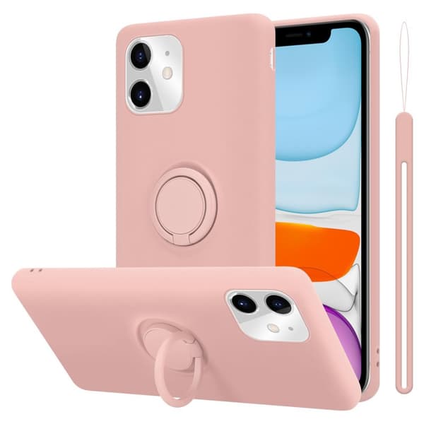 iPhone 11 Skal Fodral Mobilskydd av flexibelt TPU-silikon med ring Skyddsfodral Case Cover