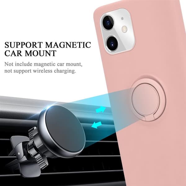 iPhone 11 Skal Fodral Mobilskydd av flexibelt TPU-silikon med ring Skyddsfodral Case Cover