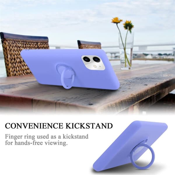 iPhone 11 Skal Fodral Mobilskydd av flexibelt TPU-silikon med ring Skyddsfodral Case Cover