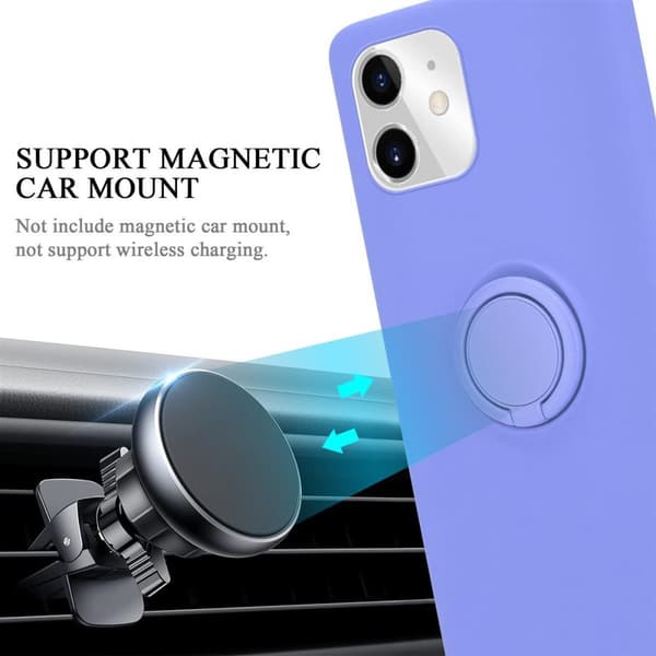 iPhone 11 Skal Fodral Mobilskydd av flexibelt TPU-silikon med ring Skyddsfodral Case Cover