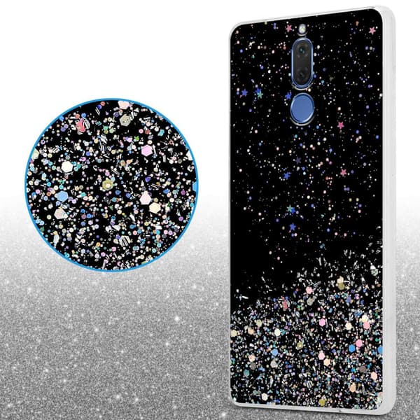 Huawei MATE 10 LITE Suojakuori Suojakotelo joustavasta TPU-silikonista jossa on kimaltelevaa glitteriä