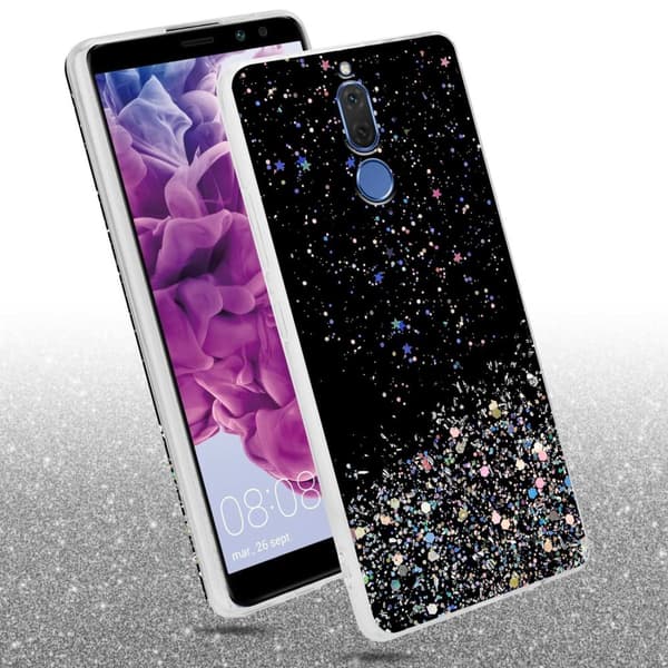Huawei MATE 10 LITE Suojakuori Suojakotelo joustavasta TPU-silikonista jossa on kimaltelevaa glitteriä
