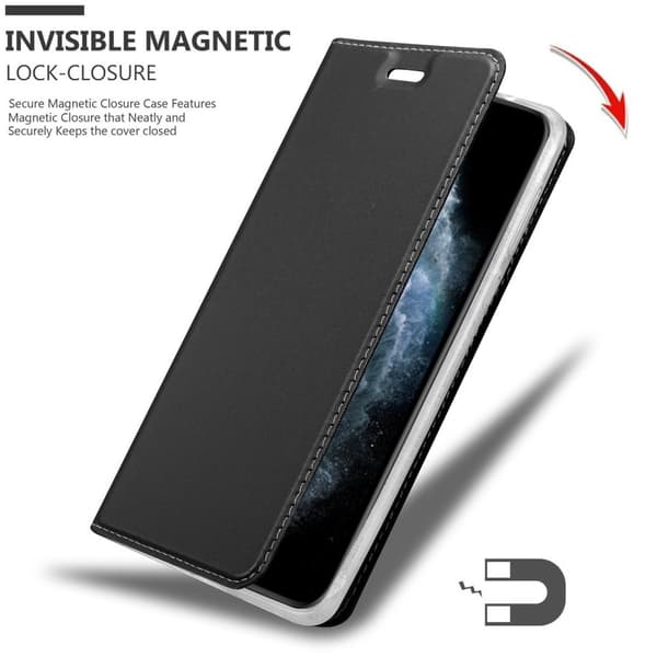 Deksel til iPhone 11 PRO MAX Lommebokdeksel med magnetisk lukking, stativfunksjon og kortlomme