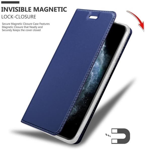 Deksel til iPhone 11 PRO Lommebokdeksel med magnetisk lukking, stativfunksjon og kortlomme