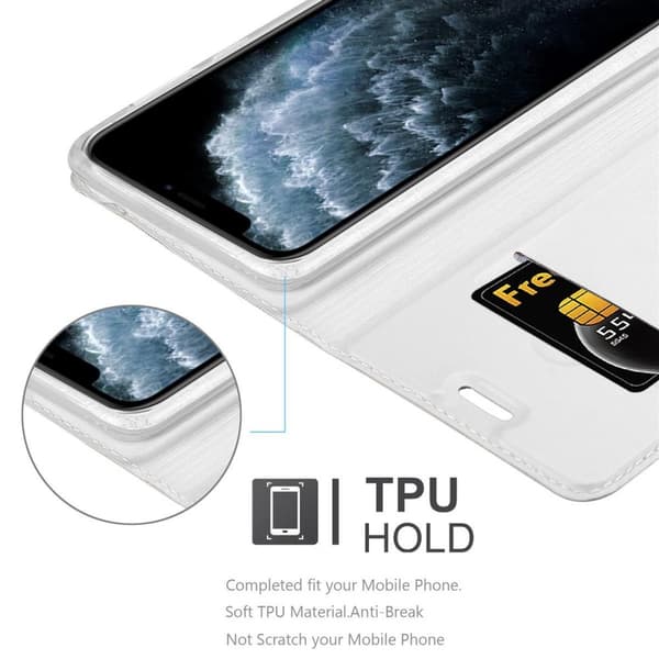 Deksel til iPhone 11 PRO Lommebokdeksel med magnetisk lukking, stativfunksjon og kortlomme