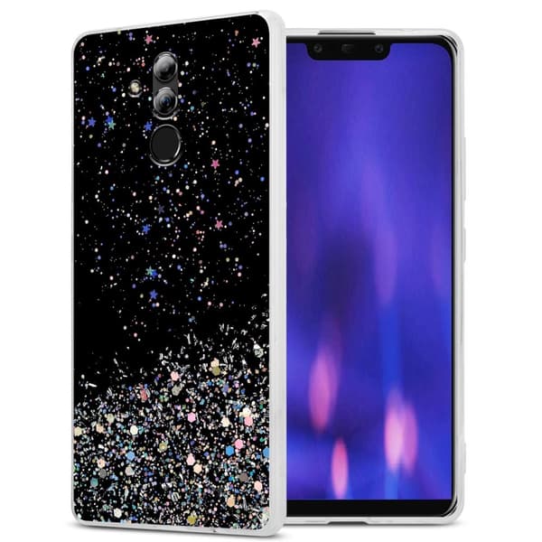 Skal för Huawei MATE 20 LITE Fodral Case Cover av flexibelt TPU-silikon med glittrande glitter