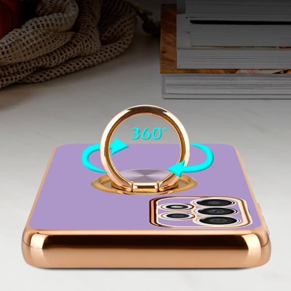 Deksel til Samsung Galaxy A33 5G med ring Etui av fleksibel TPU-silikon, med kamerabeskyttelse magnetisk bilholder