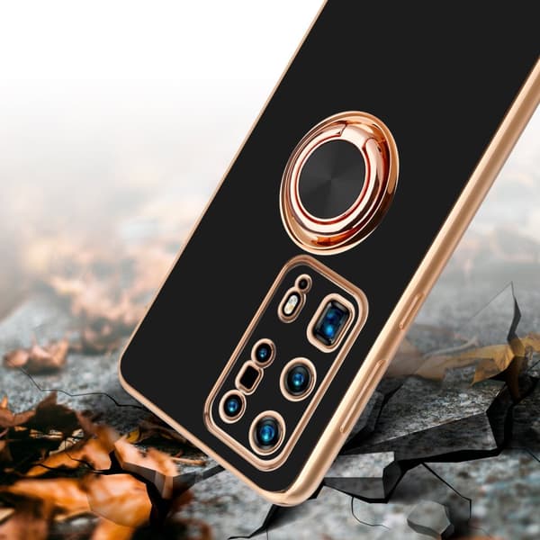 Huawei P40 PRO+ Suojakuori Suojakotelo valmistettu joustavasta TPU silikonista jossa on kameran suojaus ja magneettinen autoteline