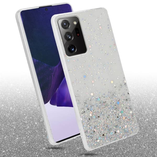 Samsung Galaxy NOTE 20 ULTRA Suojakuori Suojakotelo joustavasta TPU-silikonista jossa on kimaltelevaa glitteriä