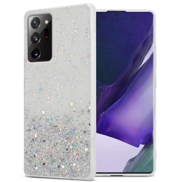 Samsung Galaxy NOTE 20 ULTRA Suojakuori Suojakotelo joustavasta TPU-silikonista jossa on kimaltelevaa glitteriä