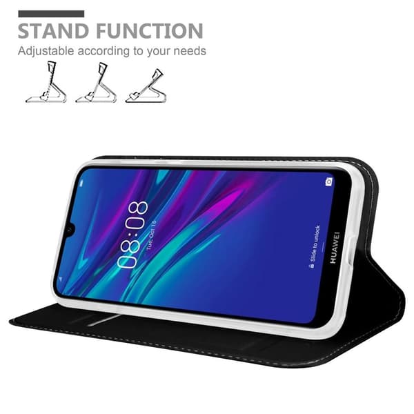 Deksel til Huawei Y6 2019 Lommebokdeksel med magnetisk lukking, stativfunksjon og kortlomme