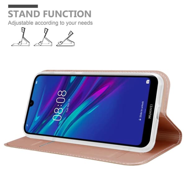 Huawei Y6 2019 Suojakotelo Suojakuori Lompakkokotelo Matkapuhelinkotelo jossa magneettisuljenta, jalusta-toiminto ja korttitasku