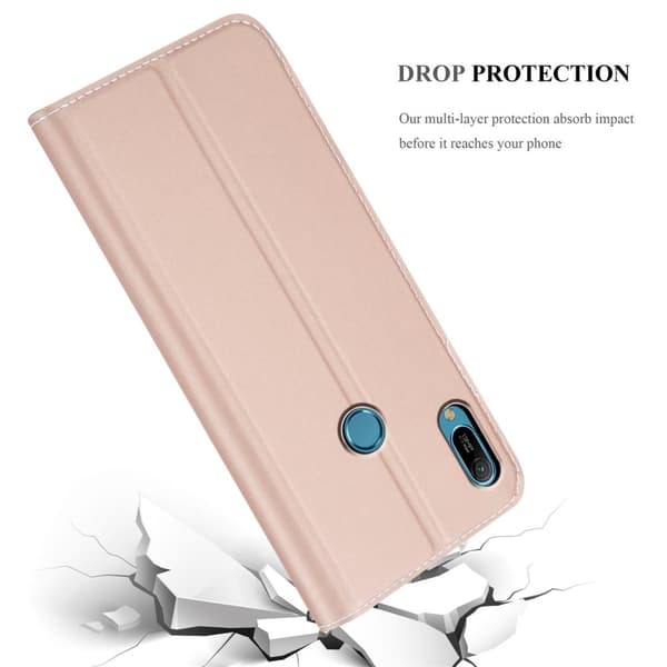 Deksel til Huawei Y6 2019 Lommebokdeksel med magnetisk lukking, stativfunksjon og kortlomme