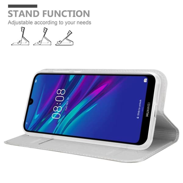 Deksel til Huawei Y6 2019 Lommebokdeksel med magnetisk lukking, stativfunksjon og kortlomme