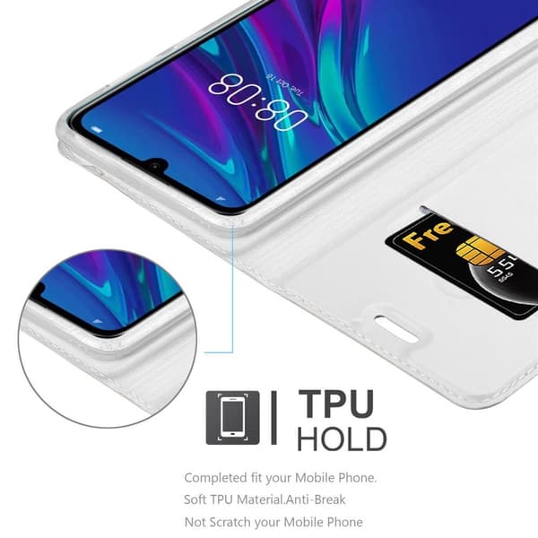 Deksel til Huawei Y6 2019 Lommebokdeksel med magnetisk lukking, stativfunksjon og kortlomme