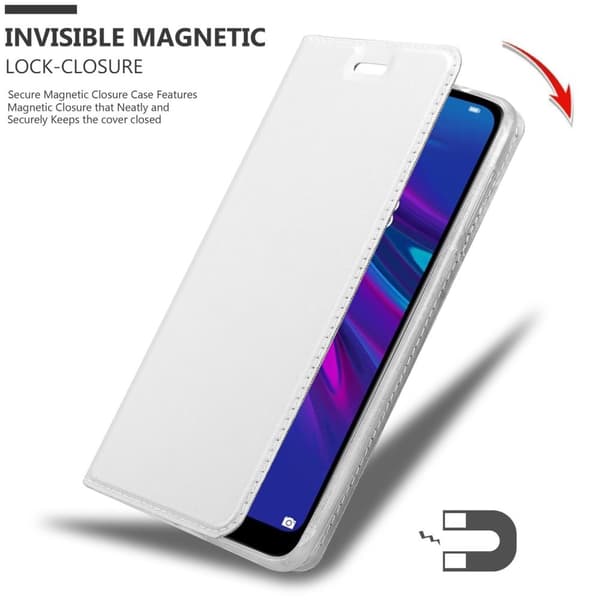 Deksel til Huawei Y6 2019 Lommebokdeksel med magnetisk lukking, stativfunksjon og kortlomme