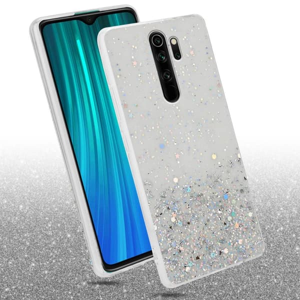 Xiaomi RedMi NOTE 8 PRO Suojakuori Suojakotelo joustavasta TPU-silikonista jossa on kimaltelevaa glitteriä
