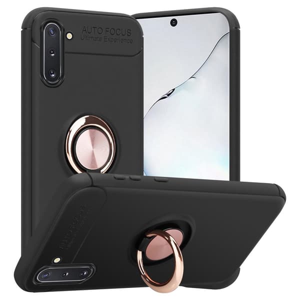 Deksel til Samsung Galaxy NOTE 10 Silikondeskel med fokusring laget av TPU-silikon SVART - ROSE GULL