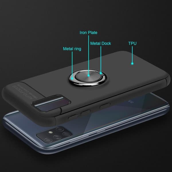 Samsung Galaxy A71 5G Suojakuori Suojakotelo jossa on tarkennusrengas valmistettu TPU-silikoni