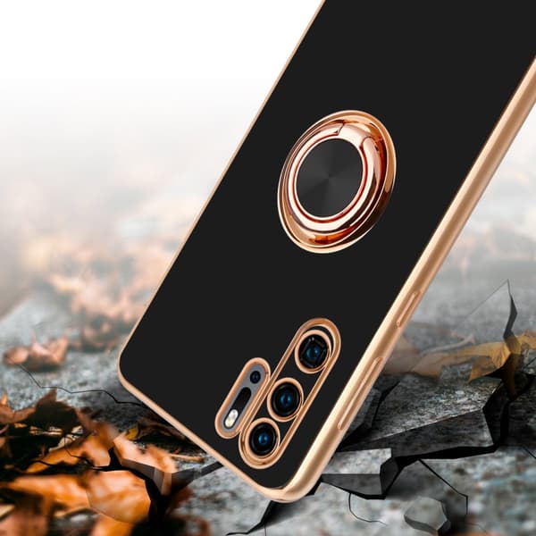 Huawei P30 PRO Suojakuori Suojakotelo valmistettu joustavasta TPU silikonista jossa on kameran suojaus ja magneettinen autoteline