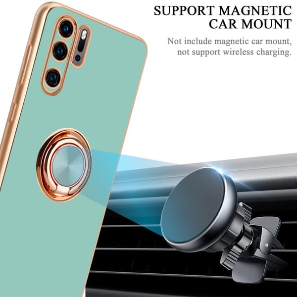 Huawei P30 PRO Suojakuori Suojakotelo valmistettu joustavasta TPU silikonista jossa on kameran suojaus ja magneettinen autoteline