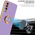 Miniatyrbilde 8 av 8: Deksel til Huawei P30 med ring Etui av fleksibel TPU-silikon, med kamerabeskyttelse magnetisk bilholder