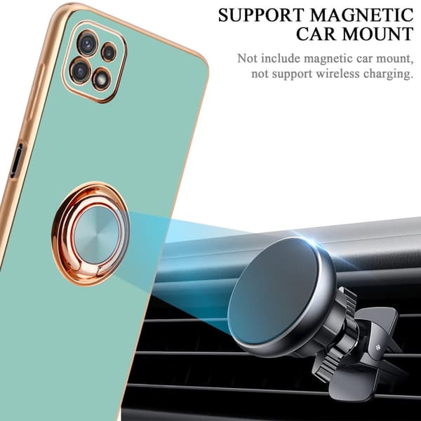 Samsung Galaxy A22 5G Suojakuori Suojakotelo valmistettu joustavasta TPU silikonista jossa on kameran suojaus ja magneettinen autoteline