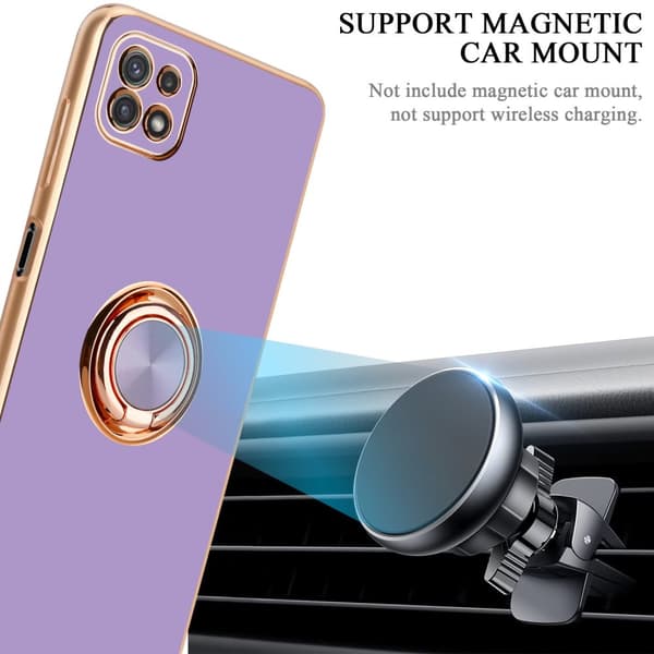 Samsung Galaxy A22 5G Suojakuori Suojakotelo valmistettu joustavasta TPU silikonista jossa on kameran suojaus ja magneettinen autoteline