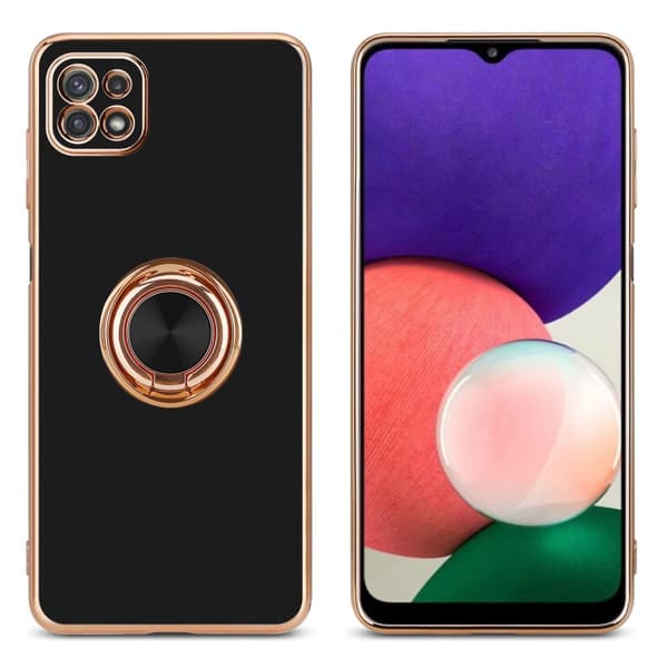 Samsung Galaxy A22 5G Suojakuori Suojakotelo valmistettu joustavasta TPU silikonista jossa on kameran suojaus ja magneettinen autoteline