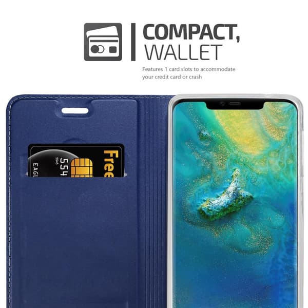 Huawei MATE 20 PRO Skal Fodral med magnetisk stängning, ståfunktion och kortficka Mobilskydd