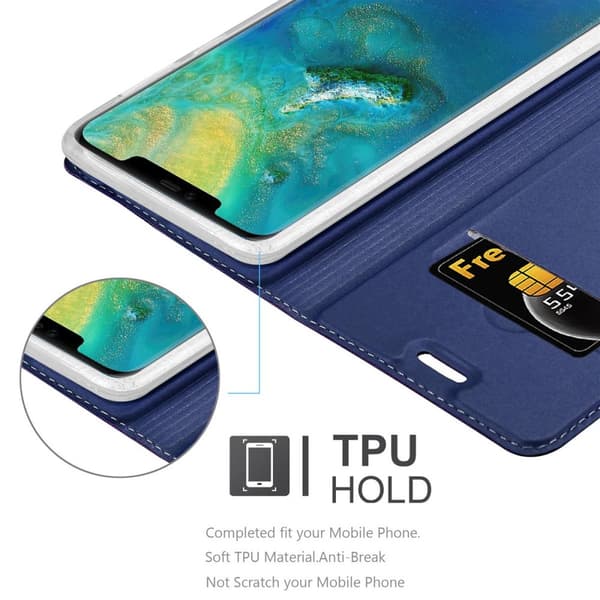 Huawei MATE 20 PRO Skal Fodral med magnetisk stängning, ståfunktion och kortficka Mobilskydd