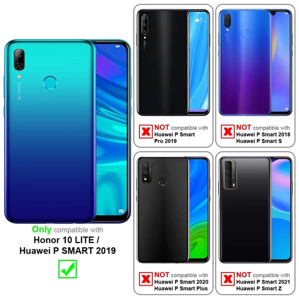 Deksel til Honor 10 LITE / Huawei P SMART 2019 Beskyttelsesdeksel laget av fleksibelt TPU-silikon