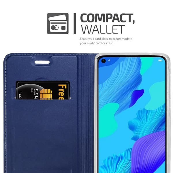Honor 20 / 20S / Huawei NOVA 5T Suojakotelo Suojakuori Lompakkokotelo Matkapuhelinkotelo jossa magneettisuljenta, jalusta-toiminto ja korttitasku