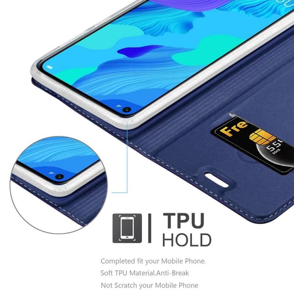 Honor 20 / 20S / Huawei NOVA 5T Suojakotelo Suojakuori Lompakkokotelo Matkapuhelinkotelo jossa magneettisuljenta, jalusta-toiminto ja korttitasku