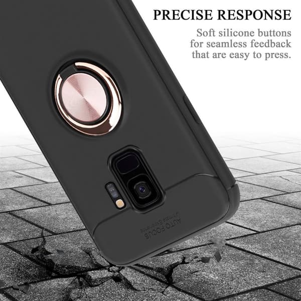 Samsung Galaxy S9 Skal Skyddsfodral Fodral med fokusring av TPU-silikon