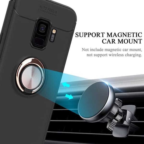Samsung Galaxy S9 Skal Skyddsfodral Fodral med fokusring av TPU-silikon