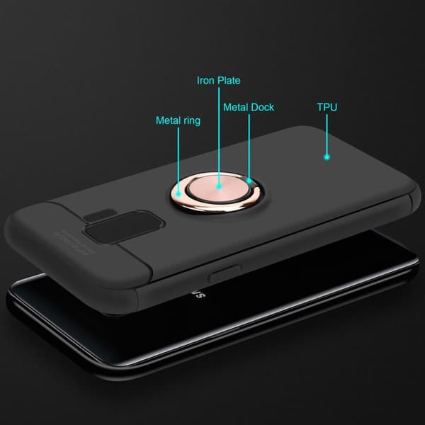 Samsung Galaxy S9 Skal Skyddsfodral Fodral med fokusring av TPU-silikon