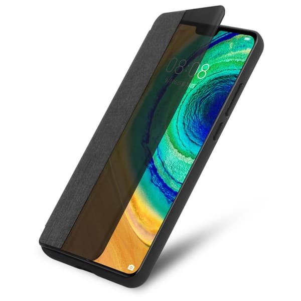 Deksel til Huawei MATE 30 Lommebokdeksel i fiberoptikk Beskyttelsesdeksel med stativfunksjon