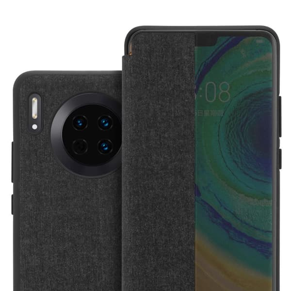 Deksel til Huawei MATE 30 Lommebokdeksel i fiberoptikk Beskyttelsesdeksel med stativfunksjon