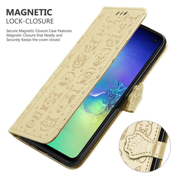 Samsung Galaxy S10e Skal Fodral Plånboksfodral Case Söta hundar och katter Mobilskydd med ståfunktion och kortplatser