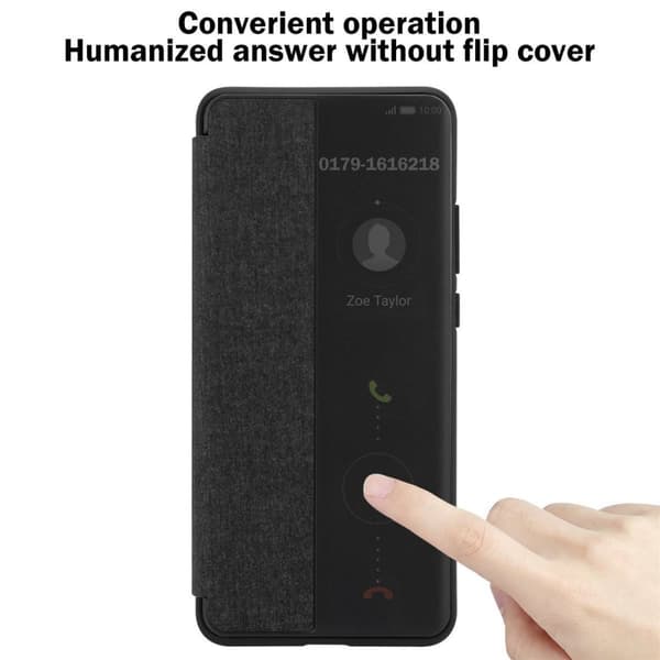 Huawei P40 Skal Plånboksfodral Case Fodral Smart Cover i fiberoptik med ståfunktion