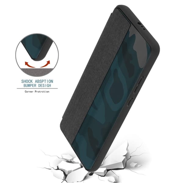 Huawei P40 Skal Plånboksfodral Case Fodral Smart Cover i fiberoptik med ståfunktion