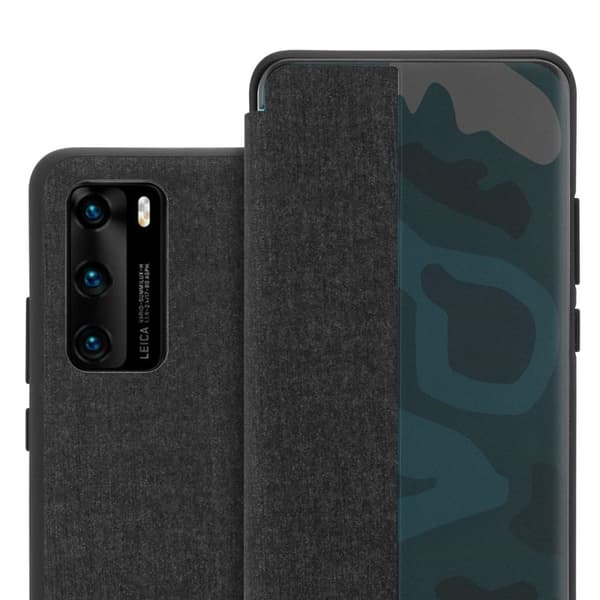 Huawei P40 Skal Plånboksfodral Case Fodral Smart Cover i fiberoptik med ståfunktion