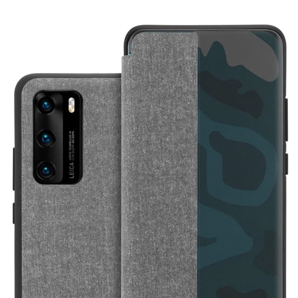 Huawei P40 Skal Plånboksfodral Case Fodral Smart Cover i fiberoptik med ståfunktion