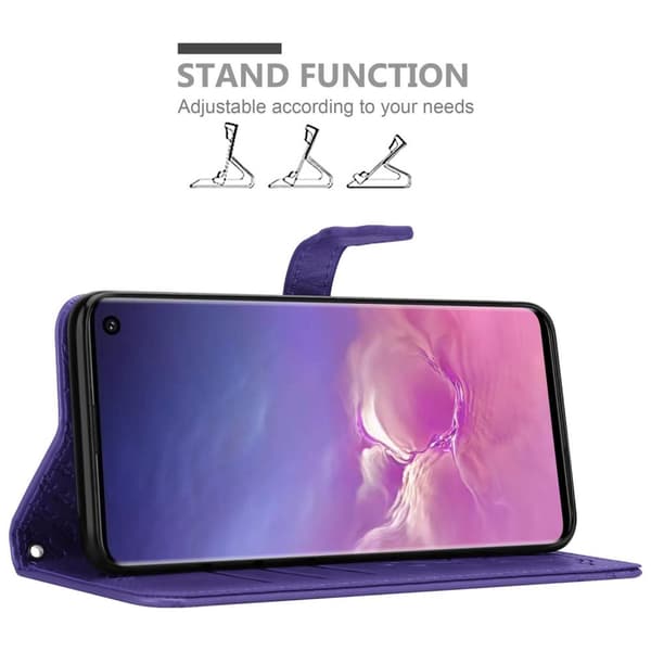 Deksel til Samsung Galaxy S10 4G Lommebokdeksel Hunder og Katter Beskyttelsesdeksel med stativfunksjon